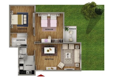 Floor plan for apartment at Mountain View iCity October