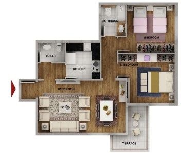 Floor plan for apartment at Mountain View iCity October