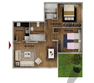 Floor plan for apartment at Mountain View iCity October