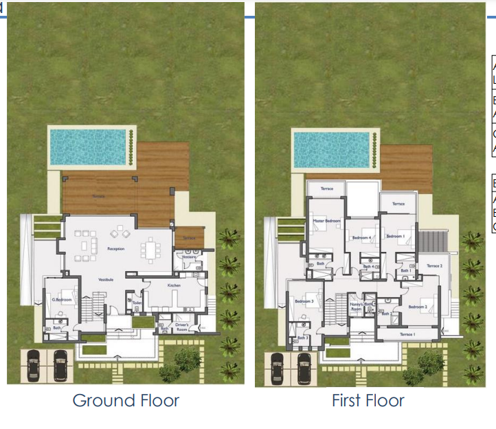 Floor plan for villa at Hacienda Bay