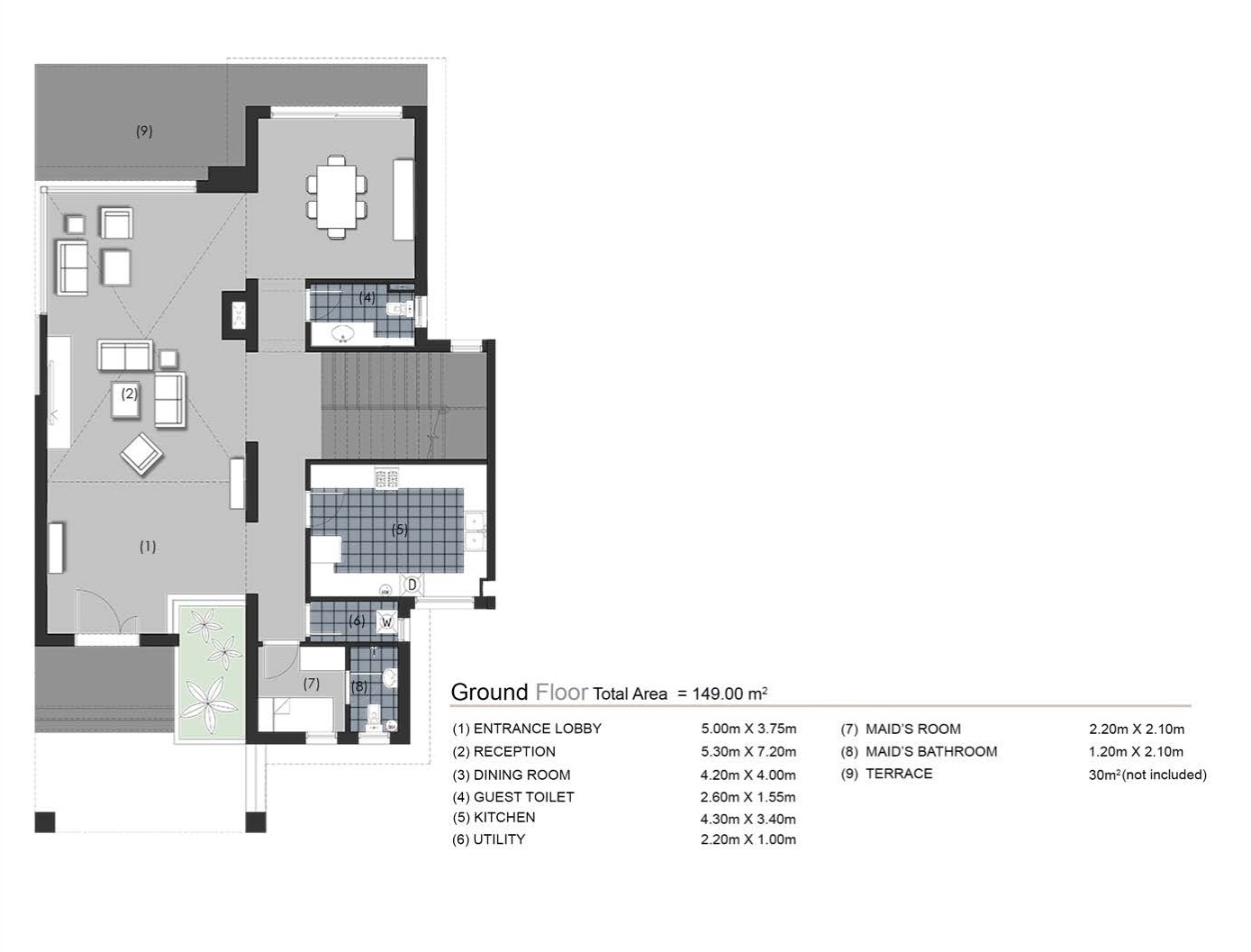 Floor plan for townhouse at New Giza