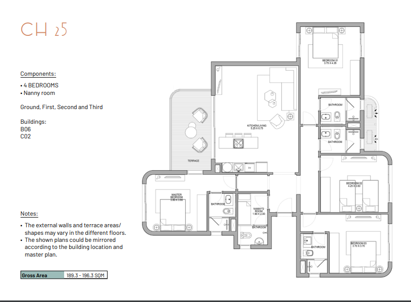 Floor plan for chalet at June