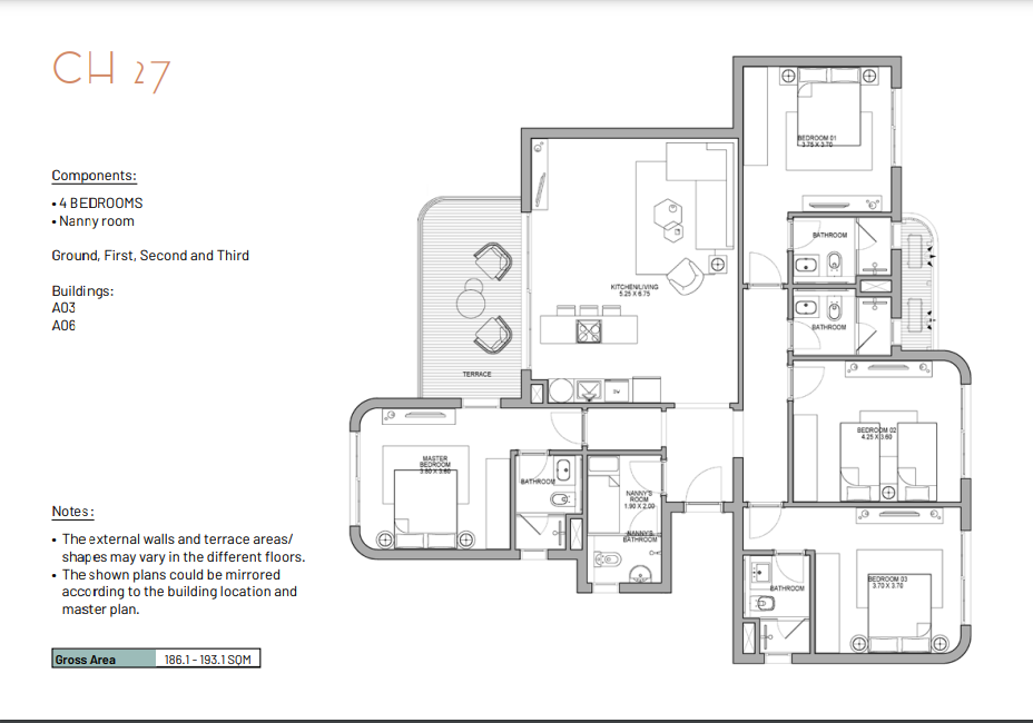 Floor plan for chalet at June