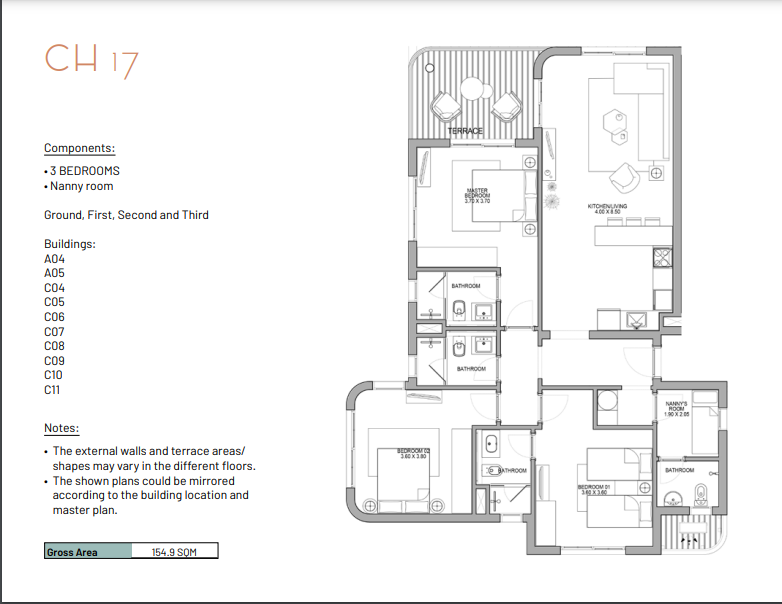 Floor plan for chalet at June