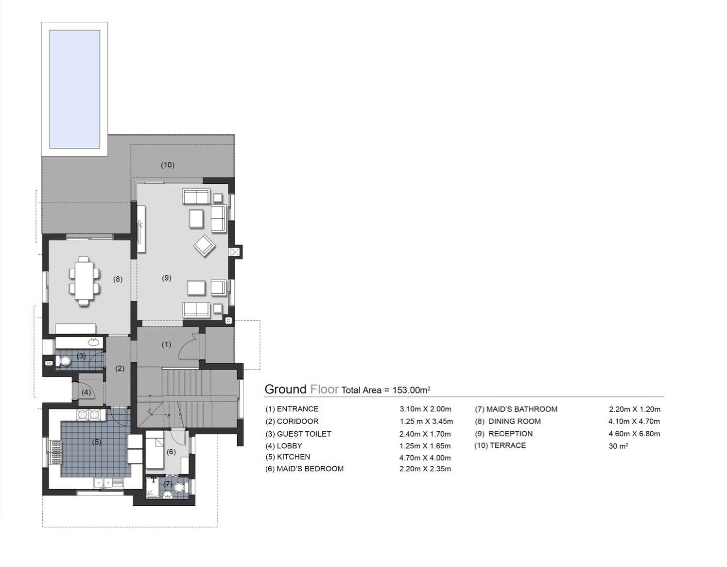 Floor plan for villa at New Giza