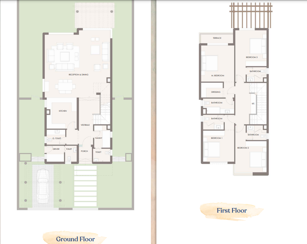 Floor plan for villa at Hacienda West