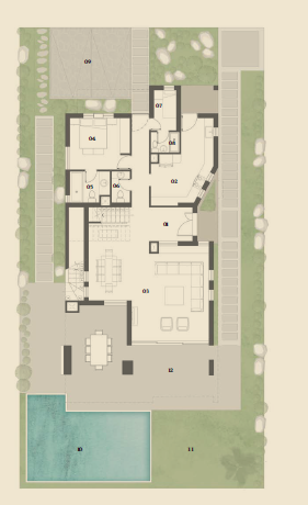 Floor plan for villa at El Masyaf
