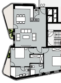 Floor plan for apartment at Badya