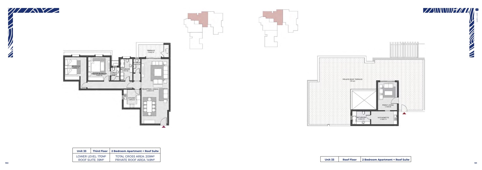 Floor plan for penthouse at October Plaza