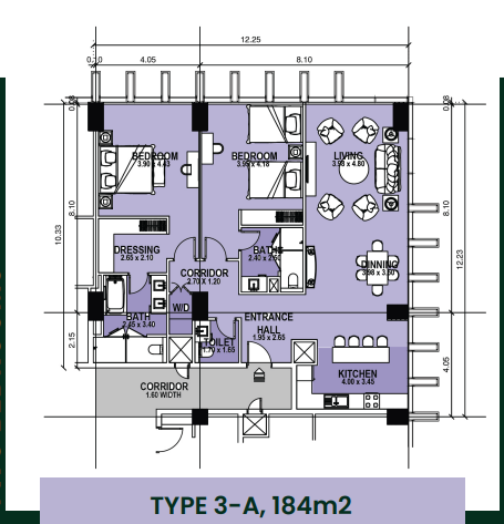 Floor plan for apartment at Sofitel Oia Towers