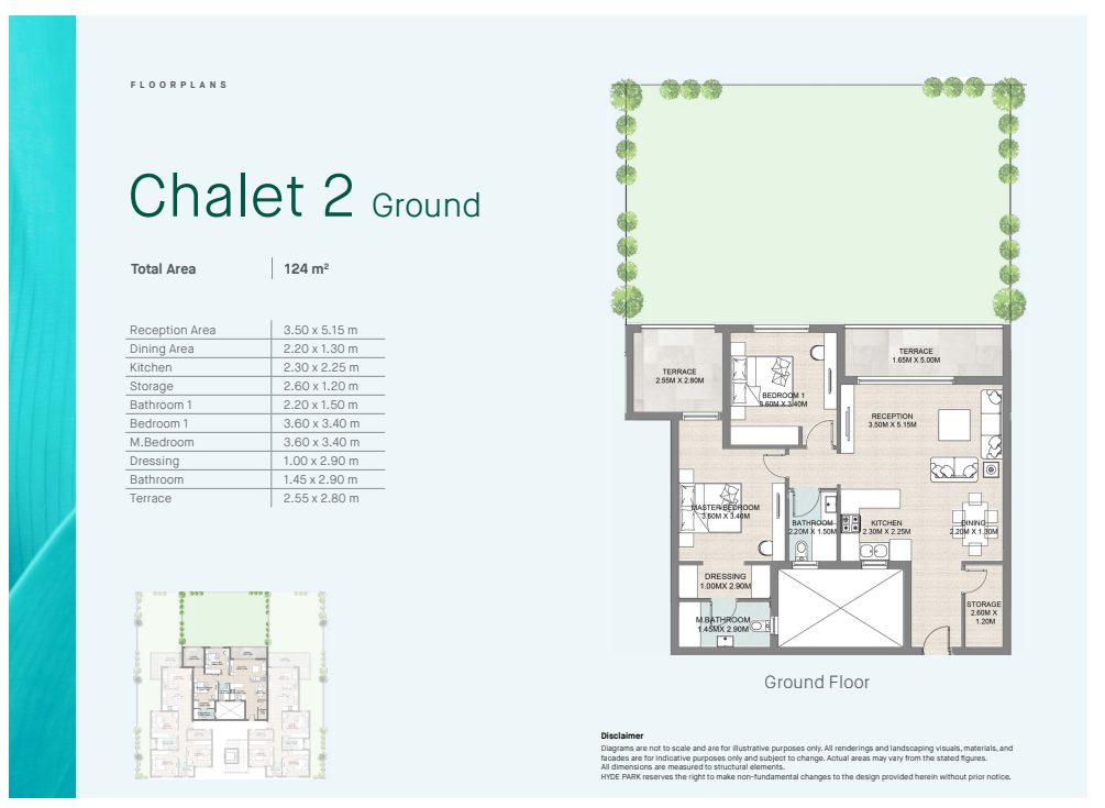 Floor plan for chalet at Hyde Park North - Seashore