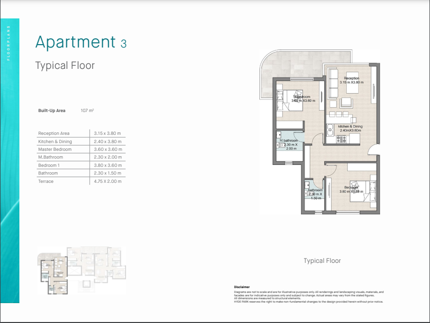 Floor plan for chalet at Hyde Park North - Seashore