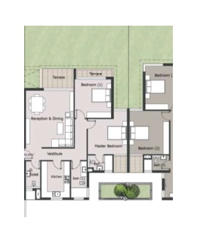 Floor plan for apartment at Palm Hills New Cairo