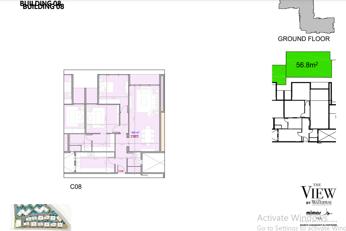 Floor plan for apartment at The View Waterway