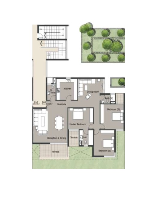 Floor plan for apartment at Palm Hills New Cairo
