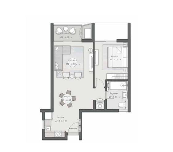 Floor plan for apartment at Cairo Gate