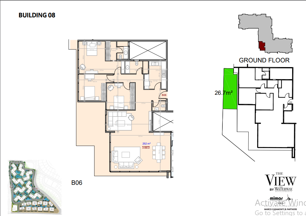 Floor plan for apartment at The View Waterway