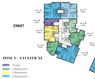 Floor plan for apartment at Il Latini SED
