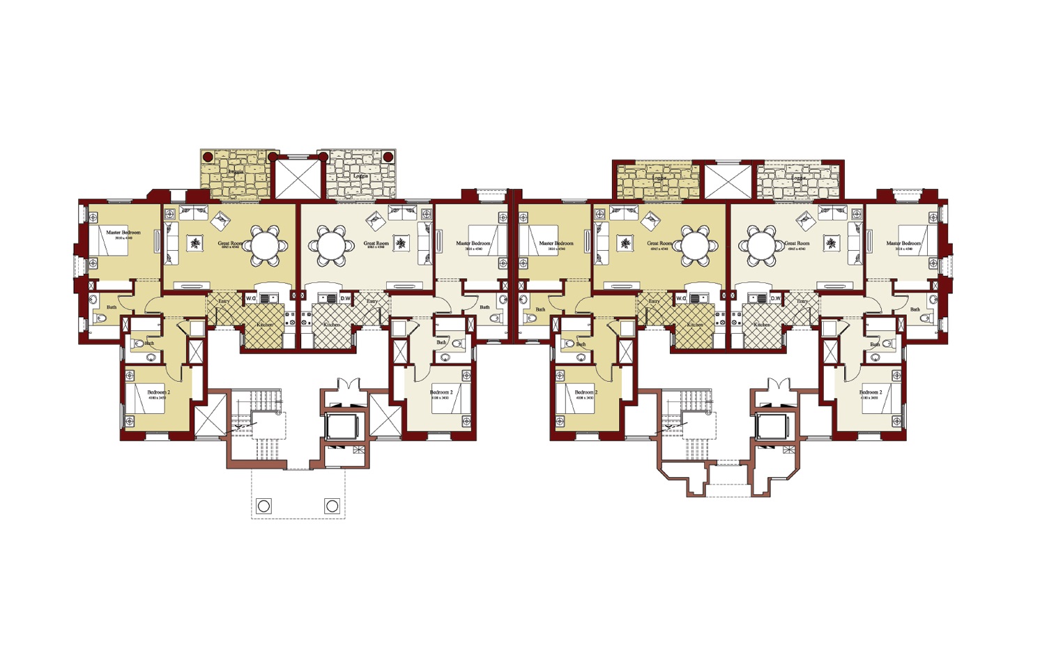 Floor plan for chalet at Marassi