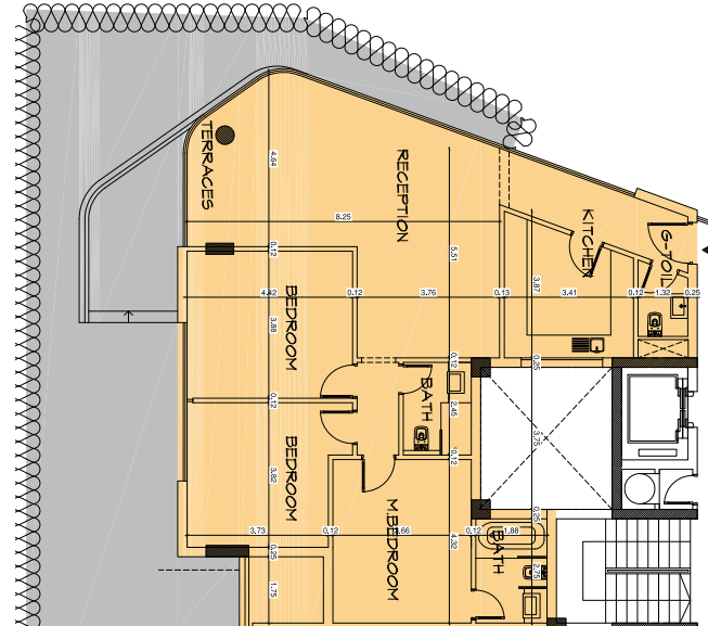 Floor plan for apartment at Bloomfields
