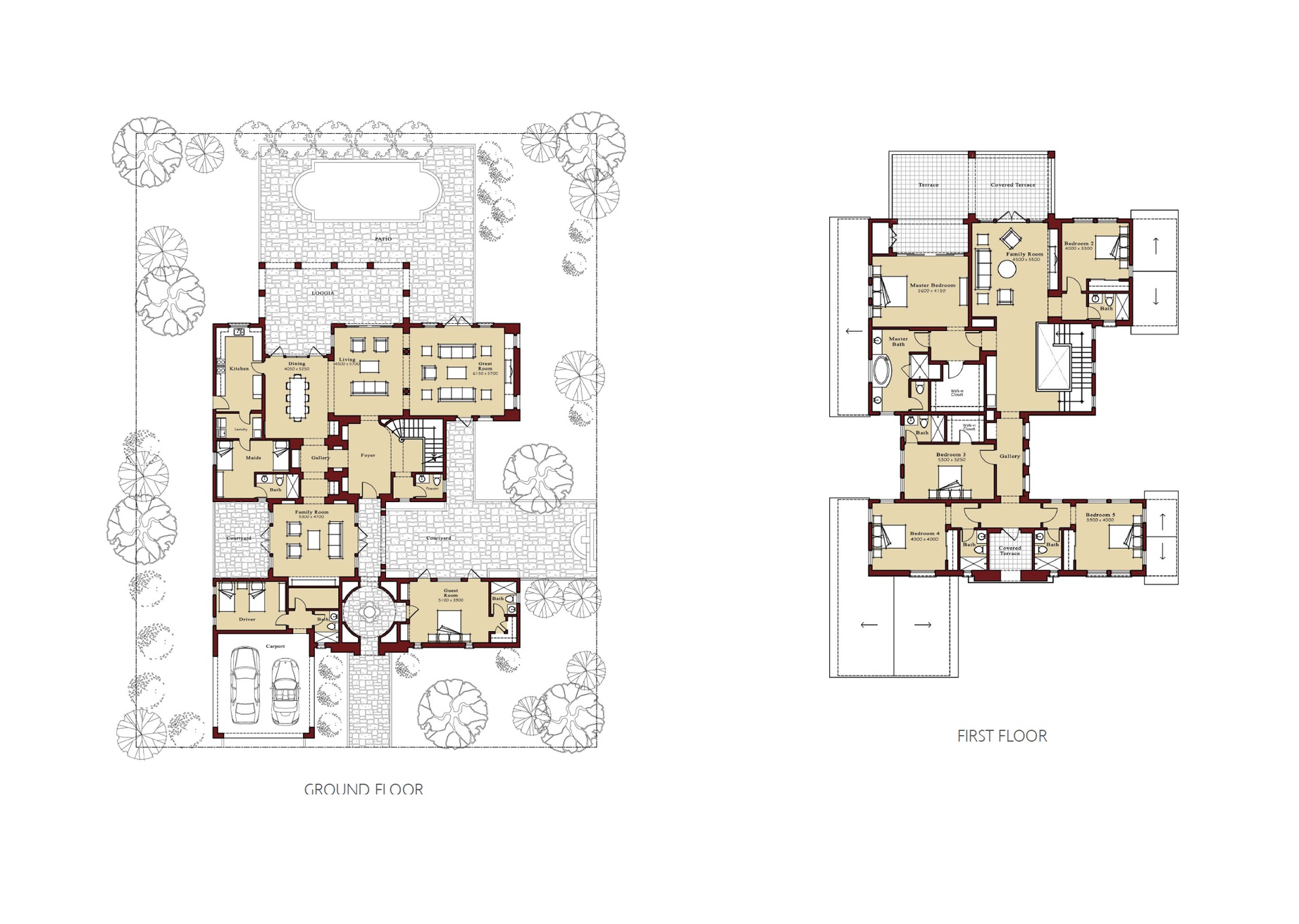 Floor plan for villa at Marassi