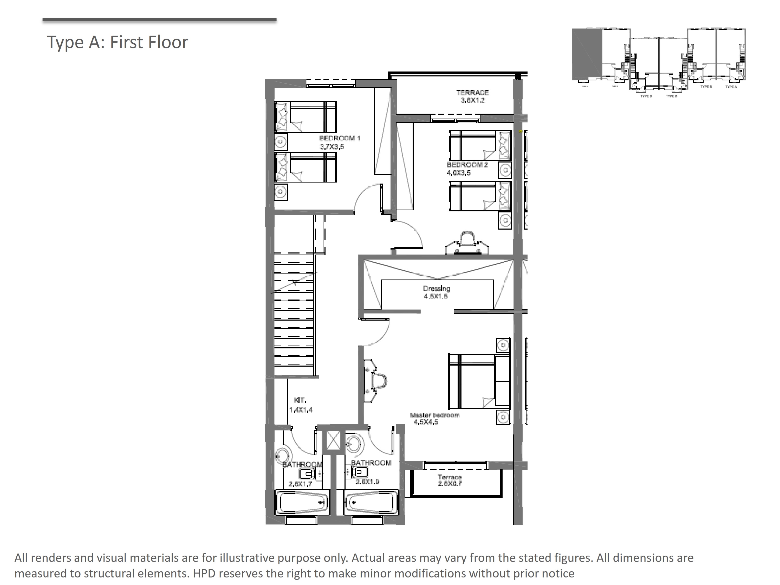 Floor plan for townhouse at Hyde Park
