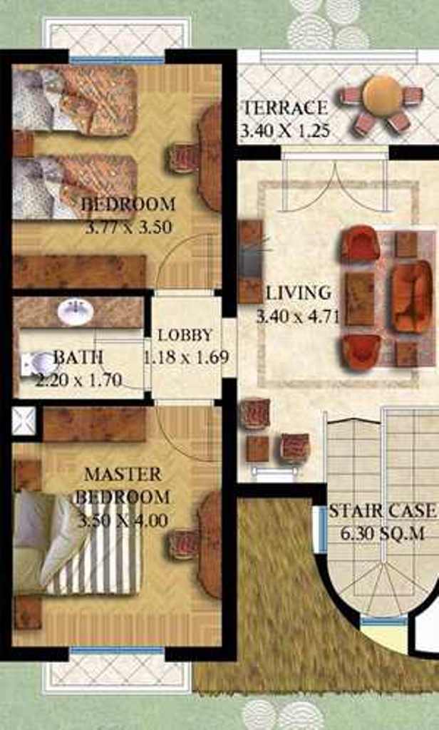 Floor plan for villa at Mountain View Sokhna