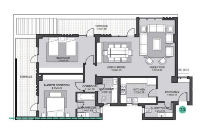 Floor plan for apartment at Sky Condos
