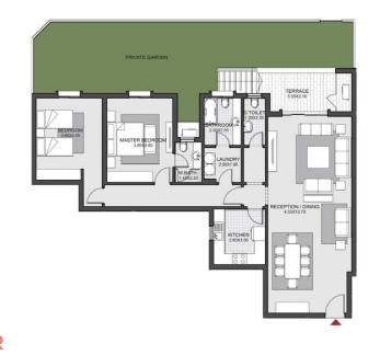 Floor plan for apartment at October Plaza
