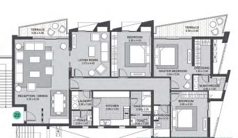 Floor plan for apartment at Six West
