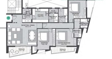 Floor plan for apartment at Six West