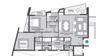Floor plan for apartment at Six West