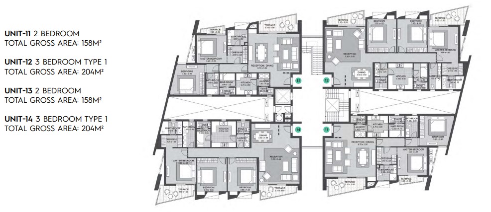 Floor plan for apartment at Six West