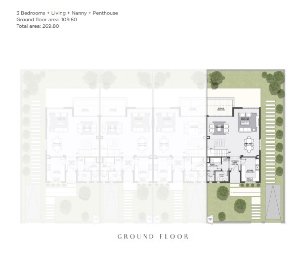 Floor plan for townhouse at The Estates Residence