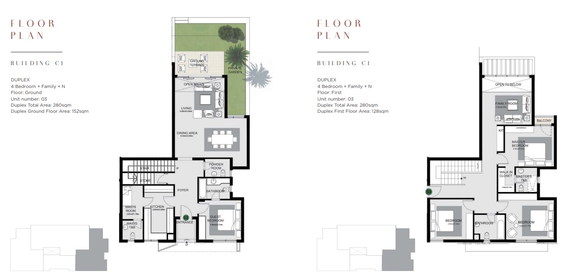 Floor plan for duplex at The Estates Residence