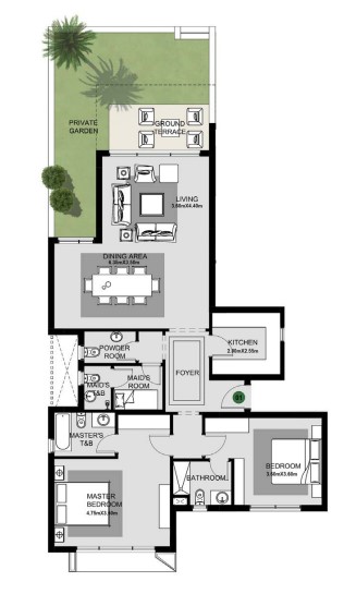 Floor plan for apartment at The Estates Residence