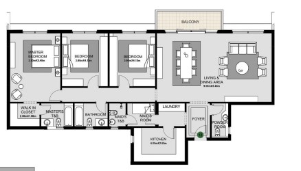 Floor plan for apartment at The Estates Residence