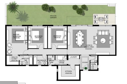 Floor plan for apartment at The Estates Residence
