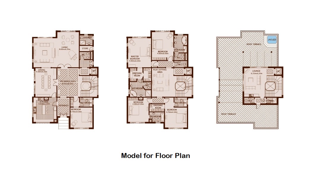 Floor plan for villa at Stella Di Mare Sidi Abdelrahman 1
