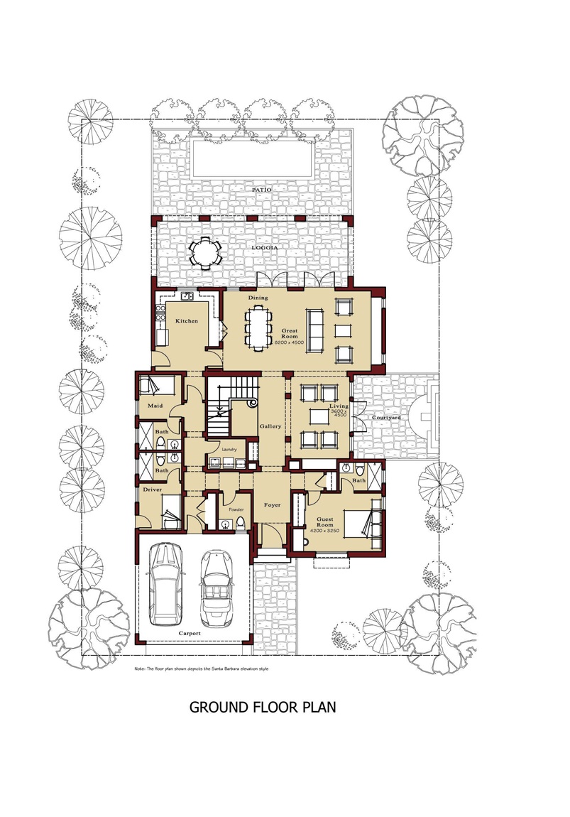 Floor plan for villa at Marassi