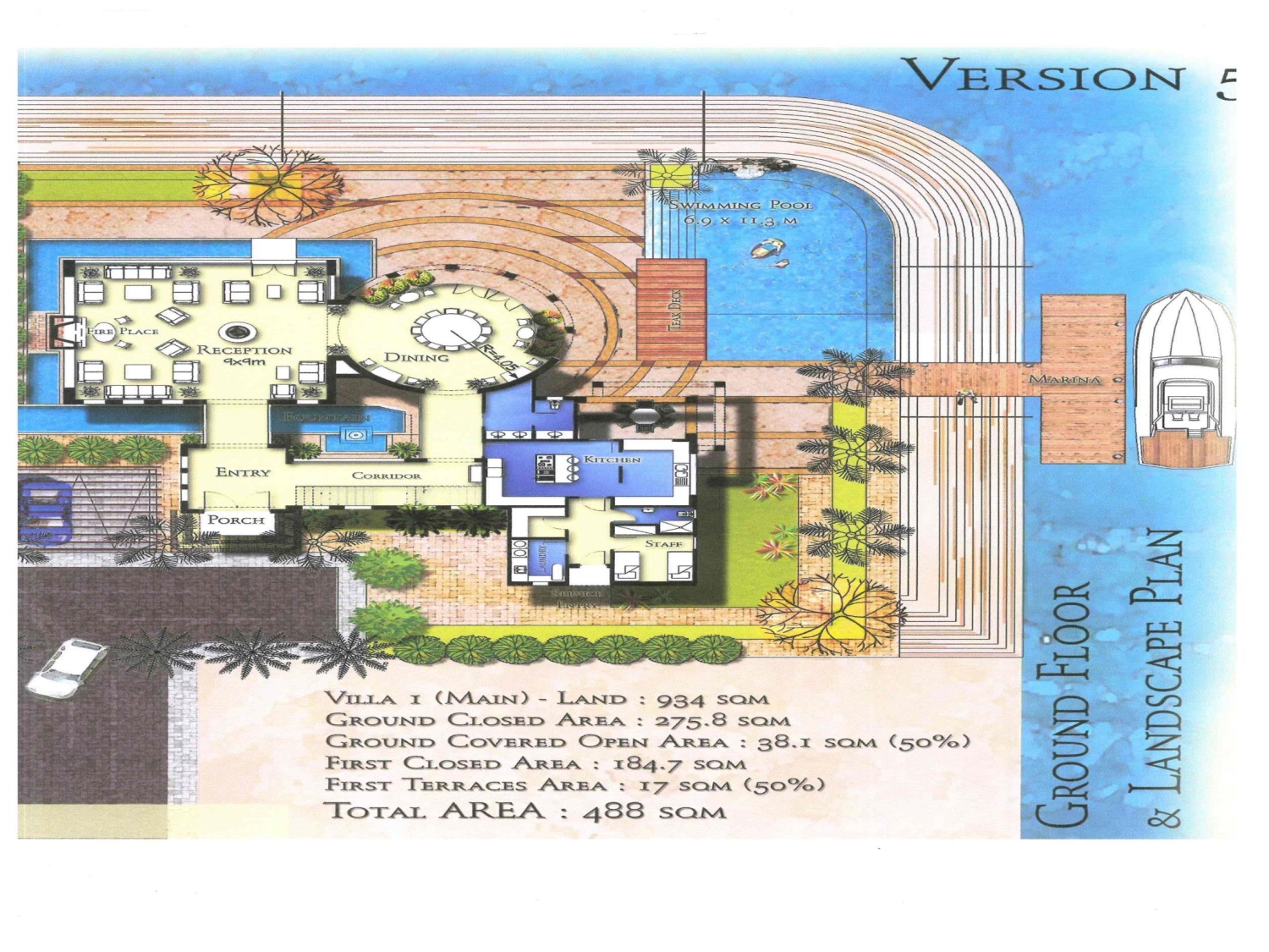 Floor plan for villa at Um Jamar