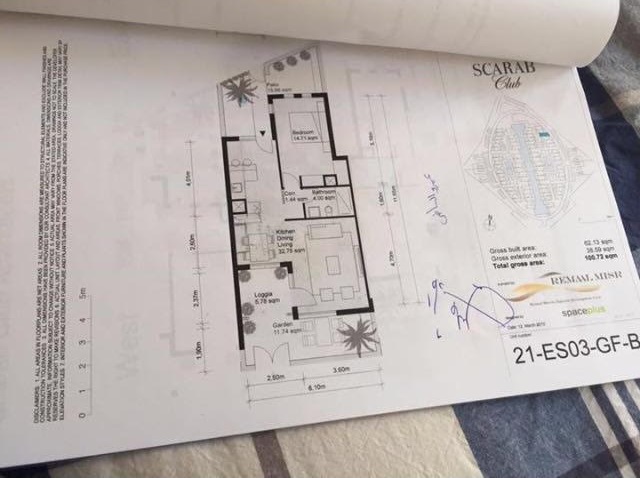Floor plan for apartment at Scarab