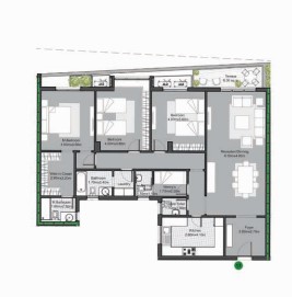 Floor plan for apartment at V Residences By Villette