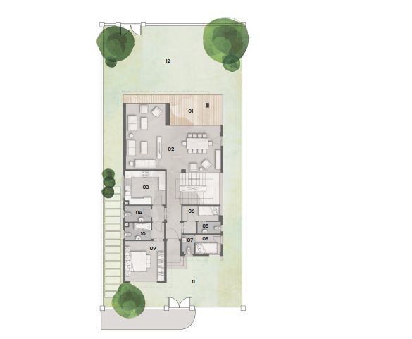 Floor plan for villa at Il Bosco City