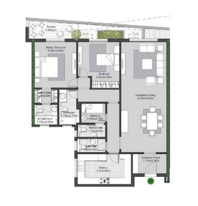 Floor plan for apartment at V Residences By Villette