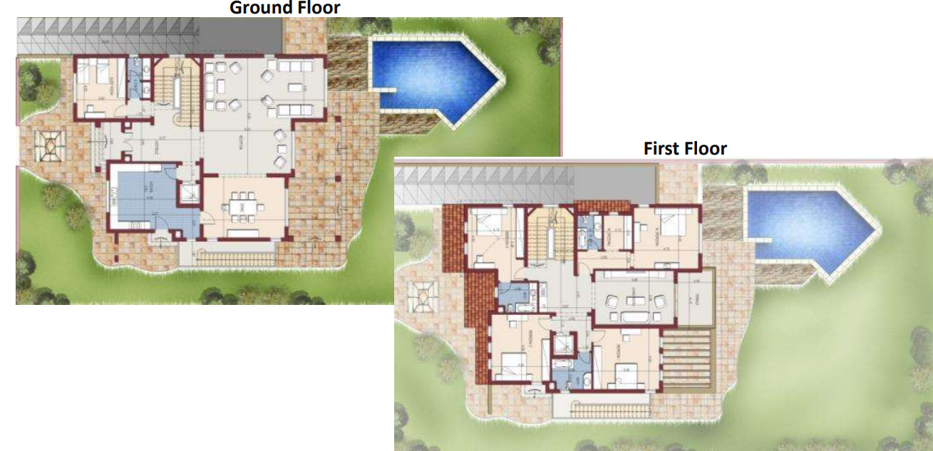 Floor plan for villa at La Nuova Vista