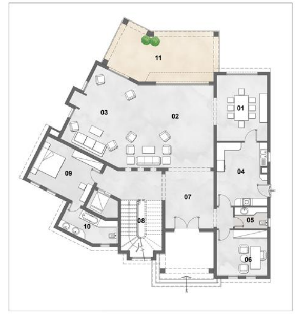 Floor plan for villa at La Nuova Vista