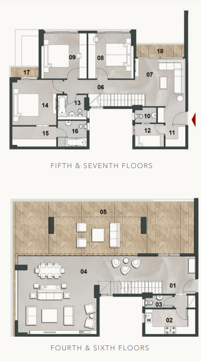 Floor plan for villa at Vinci