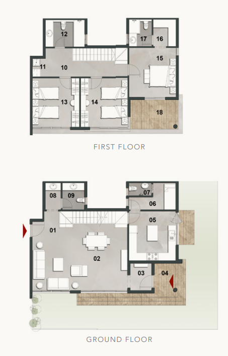 Floor plan for villa at Vinci