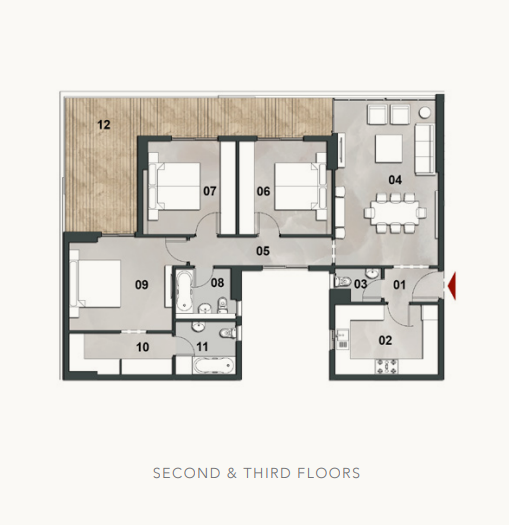 Floor plan for apartment at Vinci